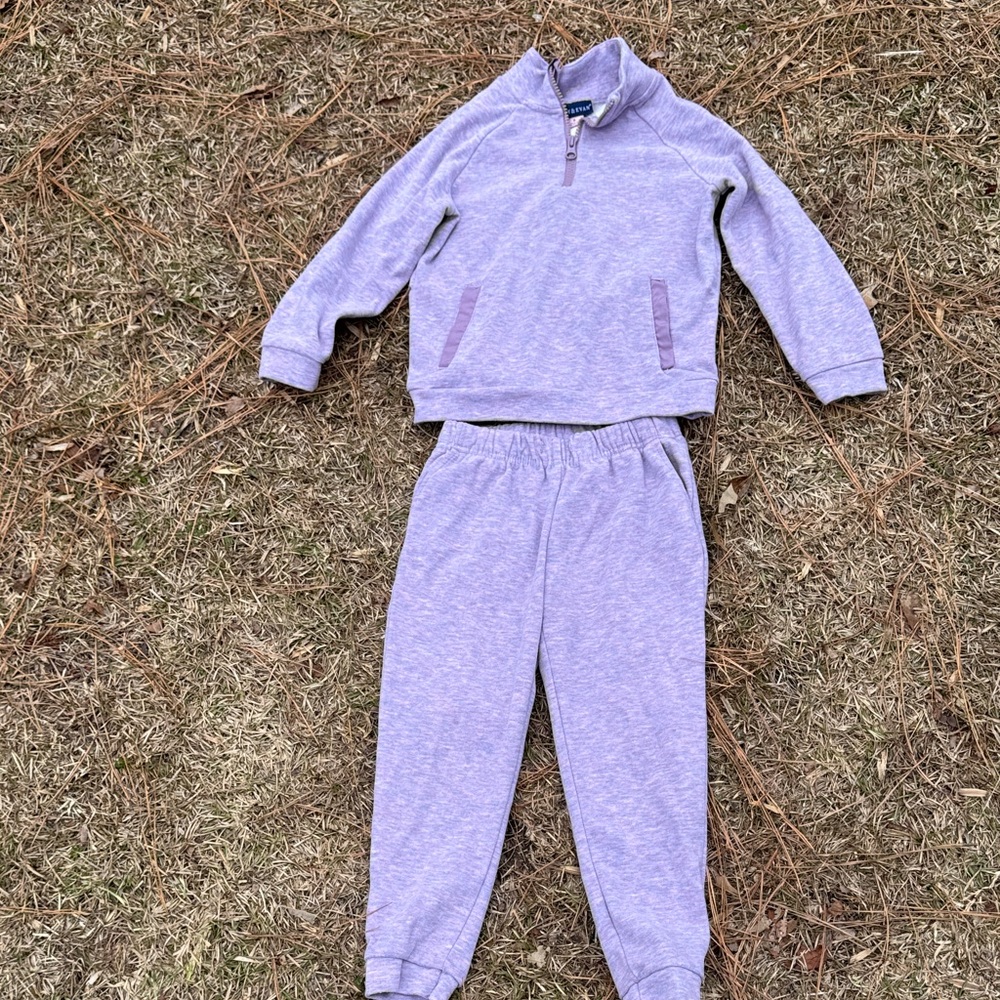 Andy & Evan Lavender Sweatshirt and Jogger Set